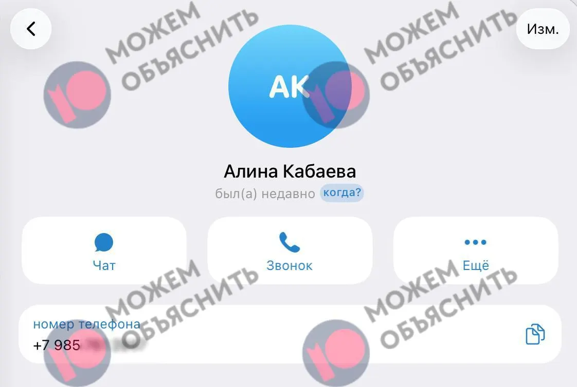 Утечки данных указывают на связь номера, зарегистрированного на Алину Кабаеву, с госуслугами Москвы, а также описывают массовые ограничения Telegram в России.